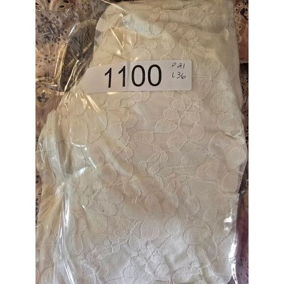 White Lace Sleeveless Shift Dress By Max Studio - Floral Pattern fairycore whims - Picture 8 of 8